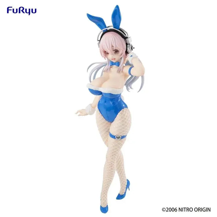 Nitroplus BiCute Bunnies Super Sonico (Blue Rabbit Ver.) Figure Pom Pom Tina