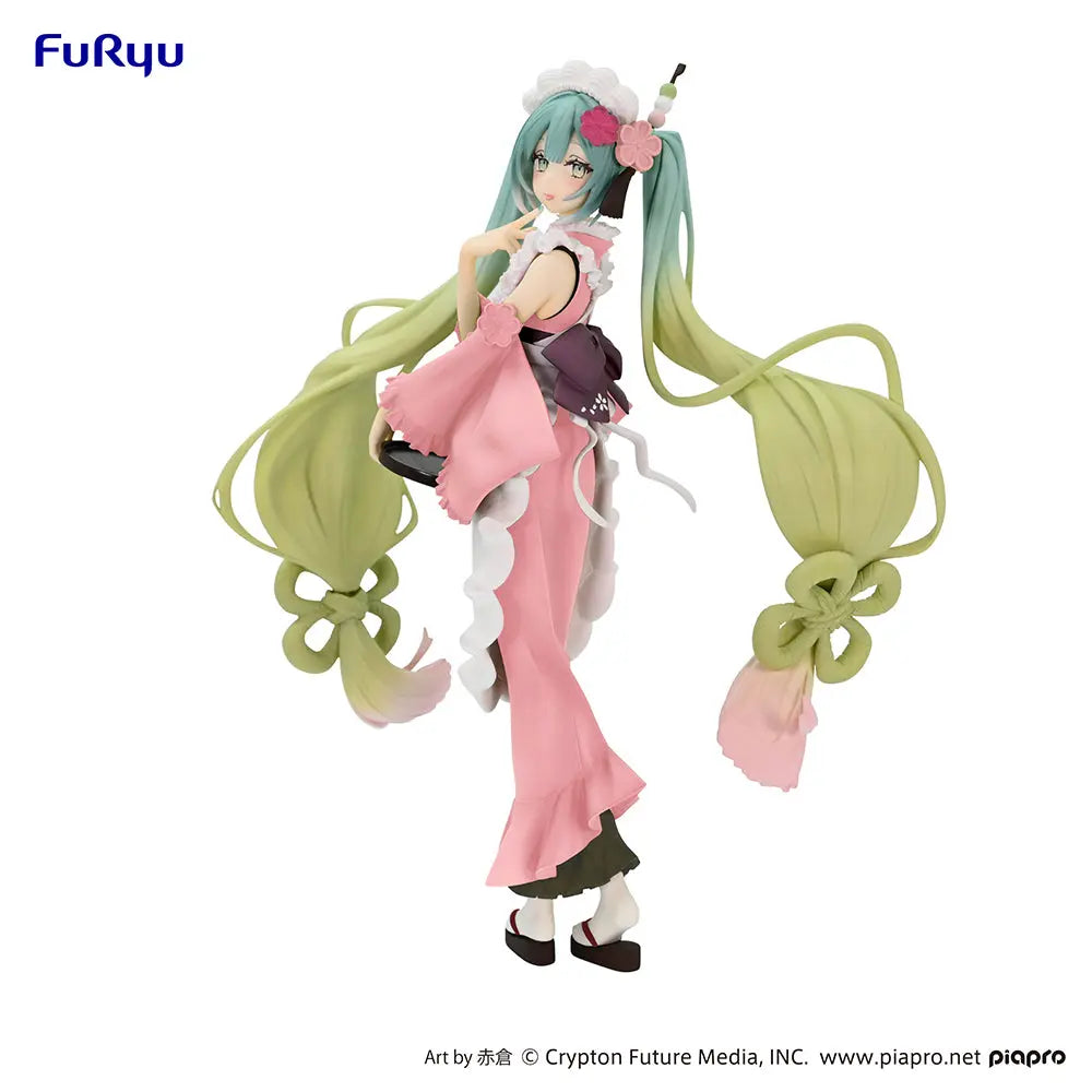 FuRyu Hatsune Miku SweetSweets Series (Matcha Green Tea Parfait) Cherry blossom color Figure Pom Pom Tina