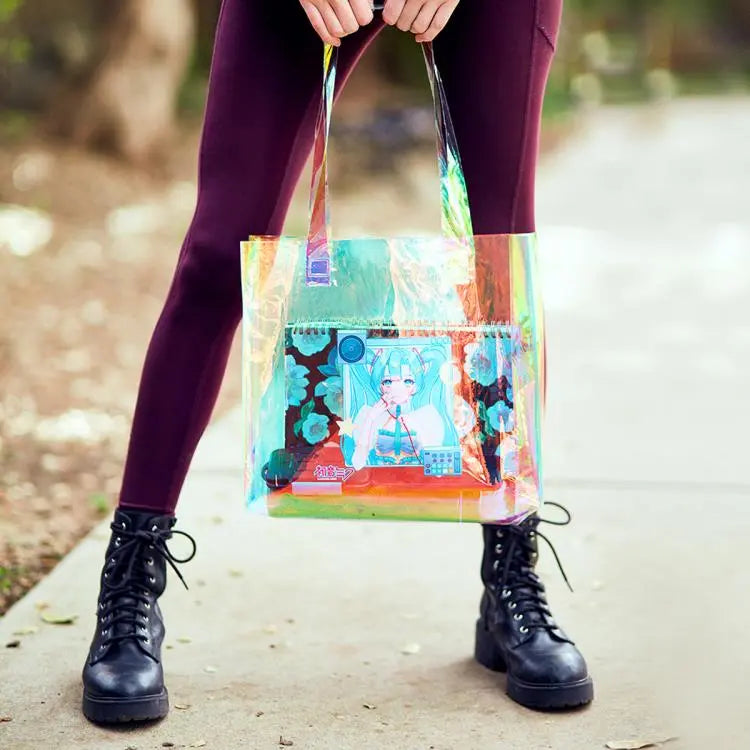 Hatsune Miku hologrpahic Tote Bag Pom Pom Tina