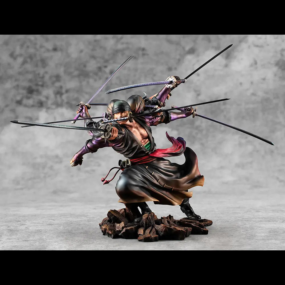 Megahouse One Piece Portrait Of Pirates WA-MAXIMUM Roronoa Zoro ver. Demon Spirit Kyuutou-ryuu “Asura” Pom Pom Tina