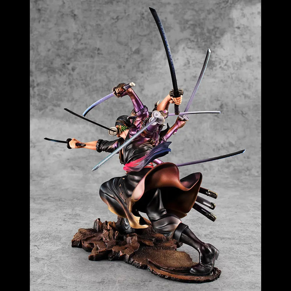 Megahouse One Piece Portrait Of Pirates WA-MAXIMUM Roronoa Zoro ver. Demon Spirit Kyuutou-ryuu “Asura” Pom Pom Tina