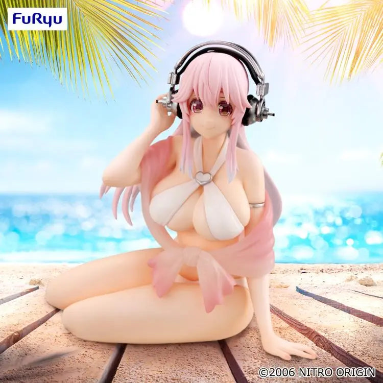 FuRyu Nitroplus Super Sonico Summer Memories Ver. Noodle Stopper Figure Pom Pom Tina