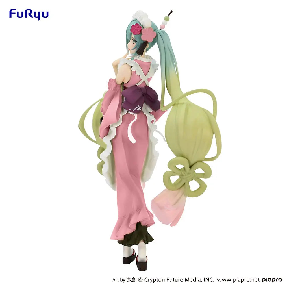 FuRyu Hatsune Miku SweetSweets Series (Matcha Green Tea Parfait) Cherry blossom color Figure Pom Pom Tina