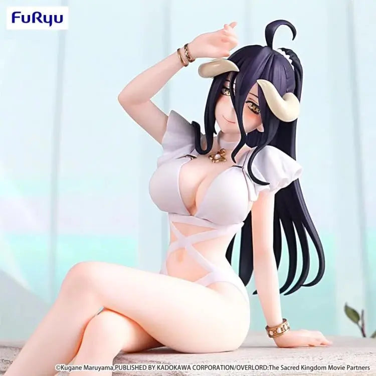 FuRyu Overlord Albedo Swimsuit Ver. Noodle Stopper Figure Pom Pom Tina