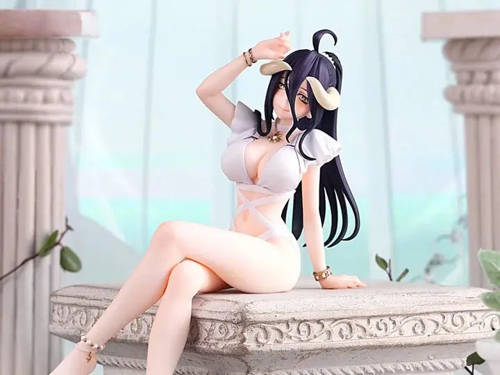 FuRyu Overlord Albedo Swimsuit Ver. Noodle Stopper Figure Pom Pom Tina