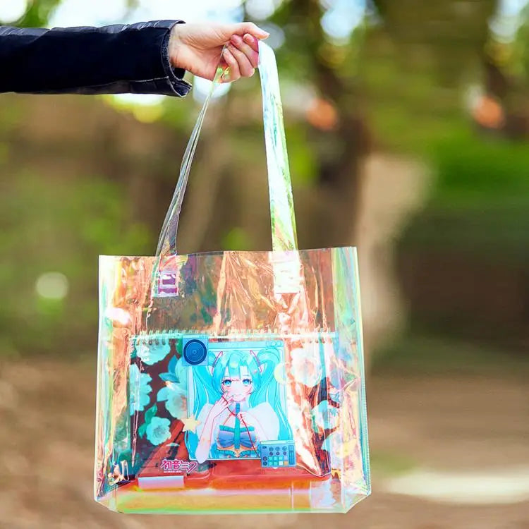 Hatsune Miku hologrpahic Tote Bag Pom Pom Tina