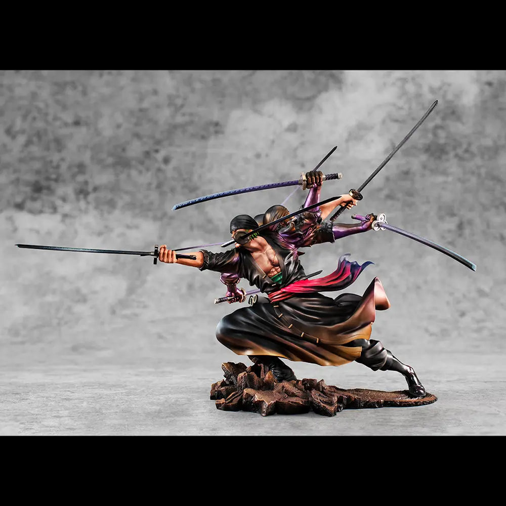Megahouse One Piece Portrait Of Pirates WA-MAXIMUM Roronoa Zoro ver. Demon Spirit Kyuutou-ryuu “Asura” Pom Pom Tina