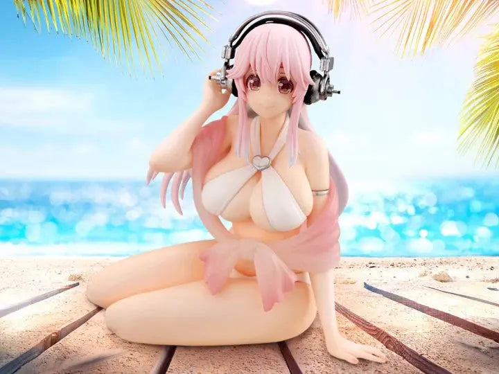 FuRyu Nitroplus Super Sonico Summer Memories Ver. Noodle Stopper Figure Pom Pom Tina