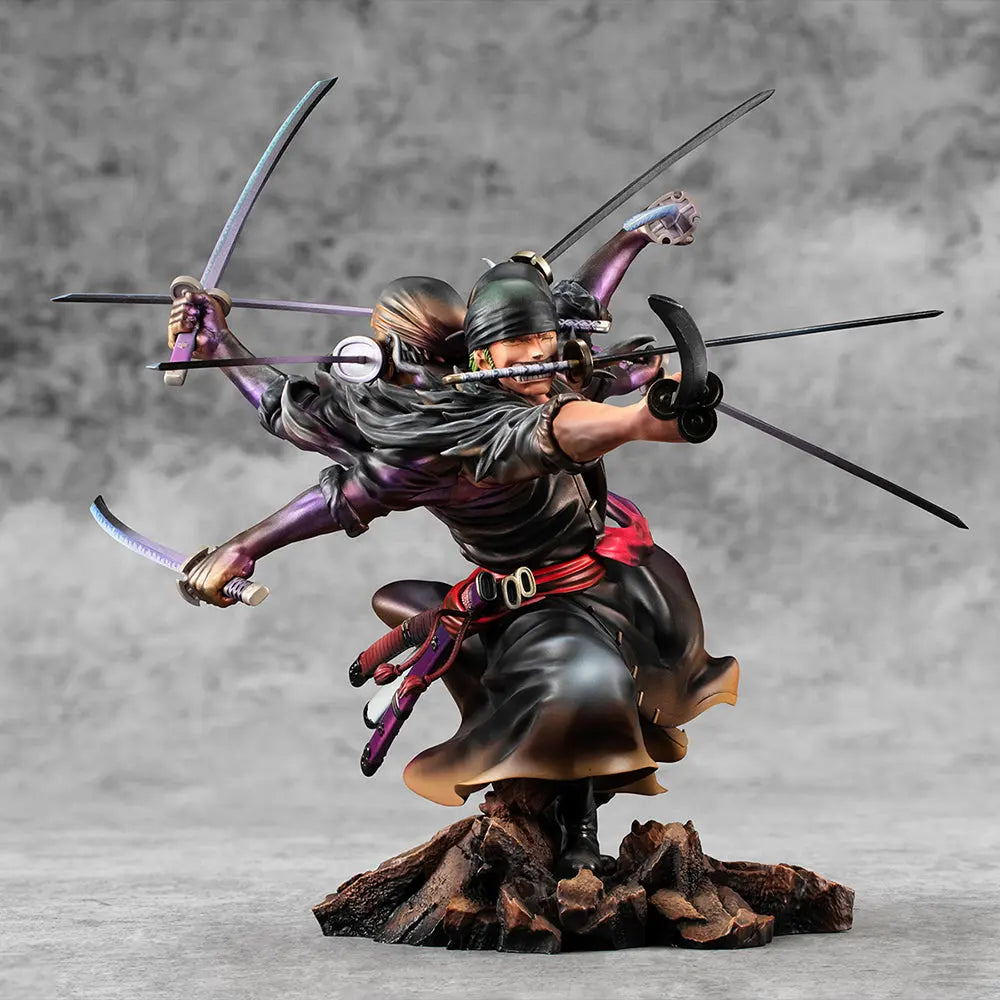 Megahouse One Piece Portrait Of Pirates WA-MAXIMUM Roronoa Zoro ver. Demon Spirit Kyuutou-ryuu “Asura” Pom Pom Tina