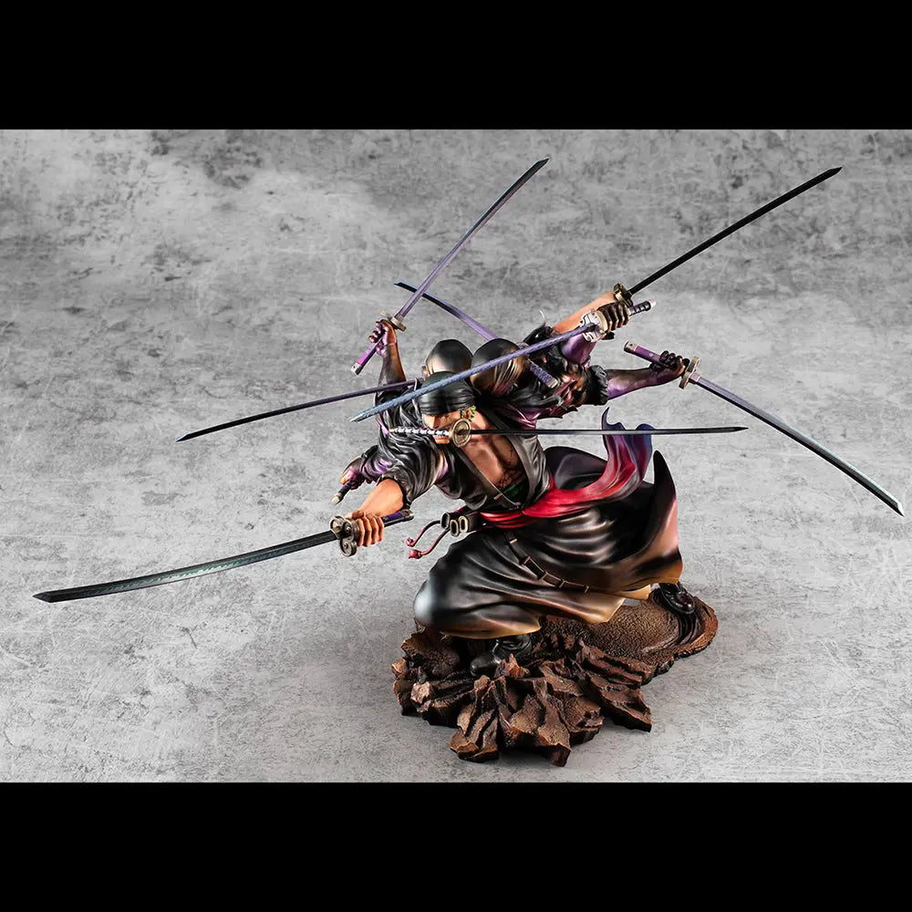 Megahouse One Piece Portrait Of Pirates WA-MAXIMUM Roronoa Zoro ver. Demon Spirit Kyuutou-ryuu “Asura” Pom Pom Tina