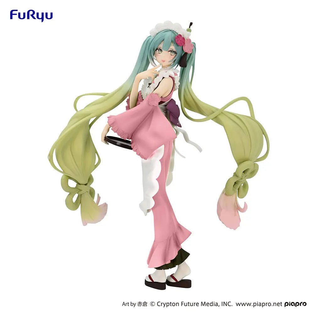FuRyu Hatsune Miku SweetSweets Series (Matcha Green Tea Parfait) Cherry blossom color Figure Pom Pom Tina