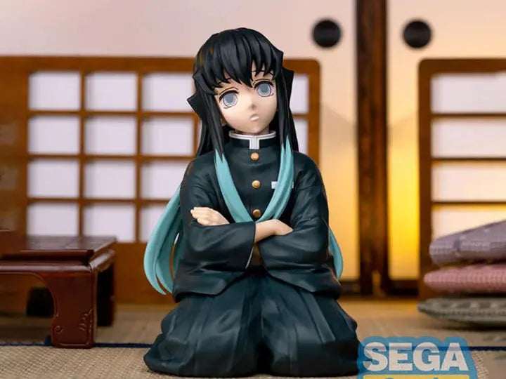 Sega Demon Slayer: Kimetsu no Yaiba Muichiro Tokito Swordsmith Village Arc Premium Perching Pom Pom Tina