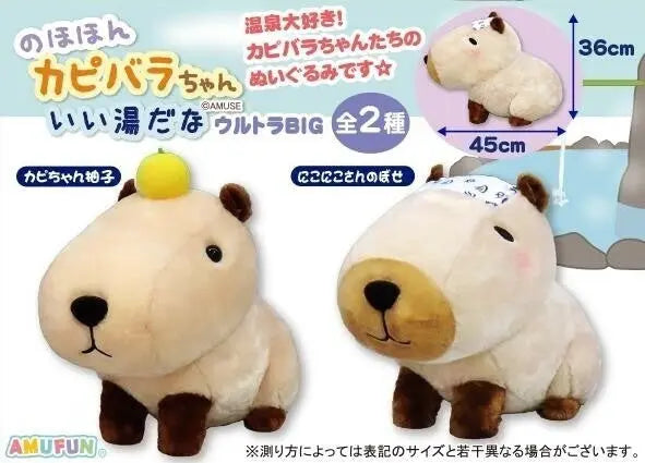 Amuse Ultra BIG Nohohon Kapibara-chan -Capybara- plush Pom Pom Tina