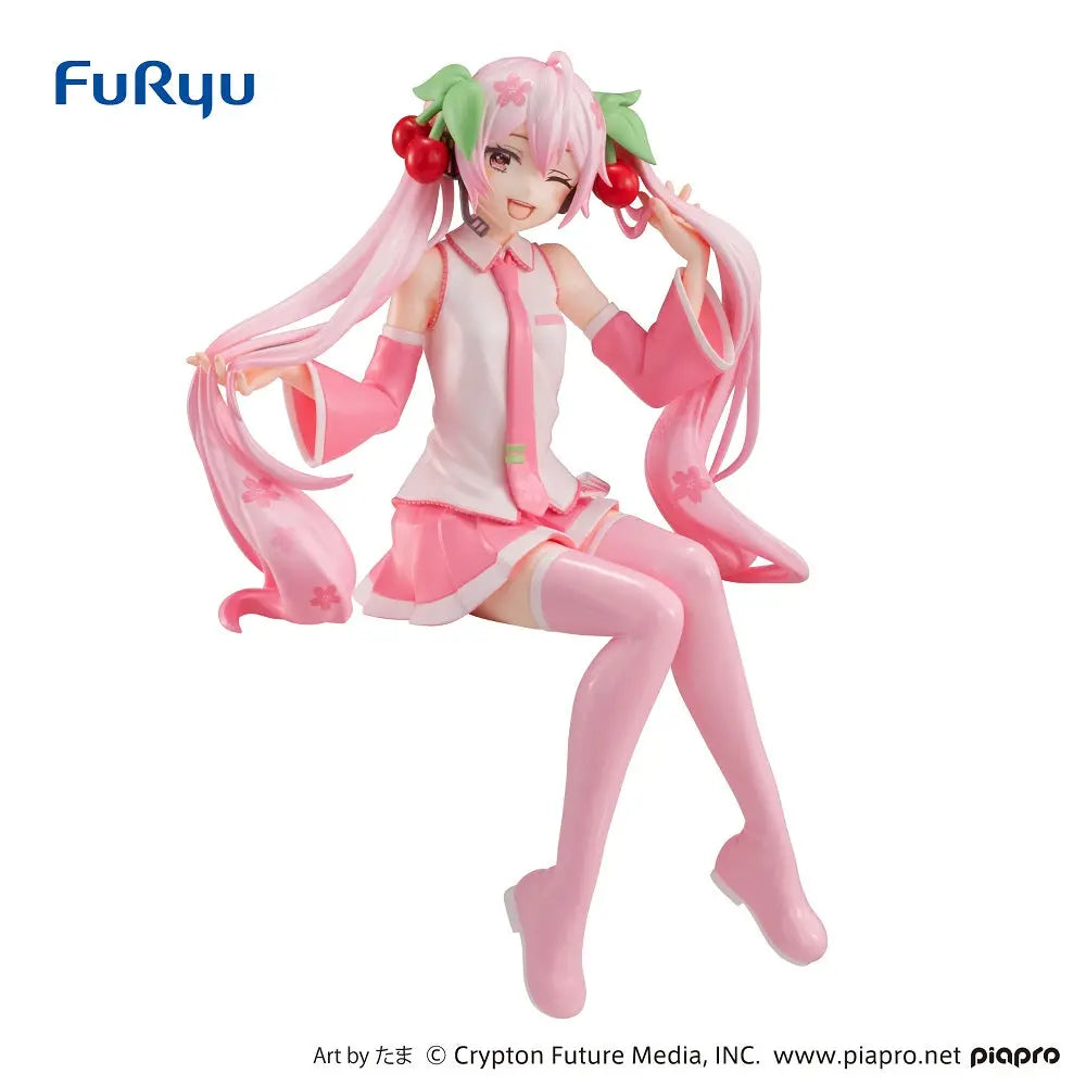FuRyu Hatsune Miku Sakura Wink ver. Noodle Stopper Figure Pom Pom Tina