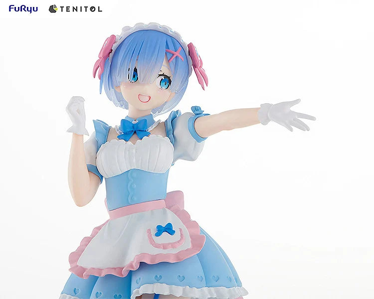 Re:Zero Starting Life in Another World Tenitol Rem & Ram (Yumekawa Maid Ver.) Figure Set (With Bonus)
