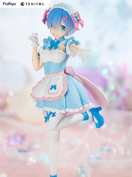 Re:Zero Starting Life in Another World Tenitol Rem & Ram (Yumekawa Maid Ver.) Figure Set (With Bonus)