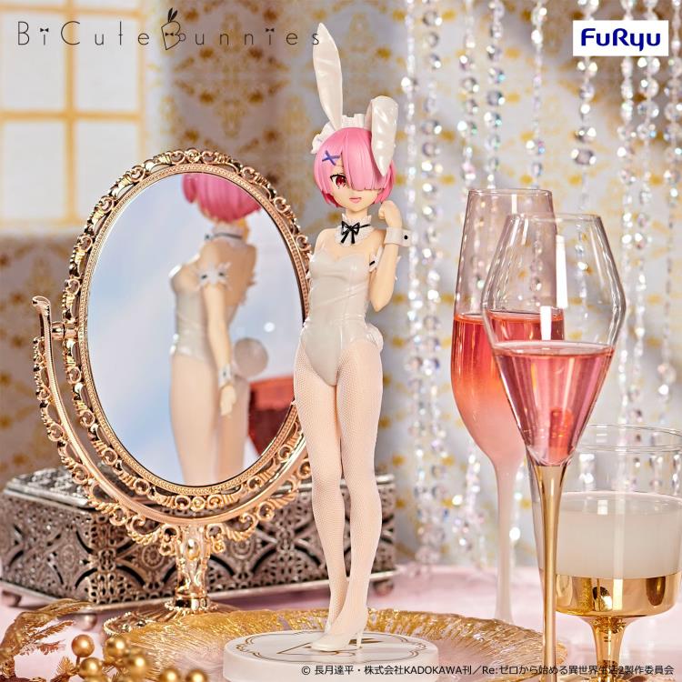 Re:Zero Starting Life in Another World BiCute Bunnies Ram (White Pearl Color Ver.) Figure.