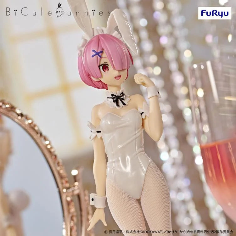 Re:Zero Starting Life in Another World BiCute Bunnies Ram (White Pearl Color Ver.) Figure.