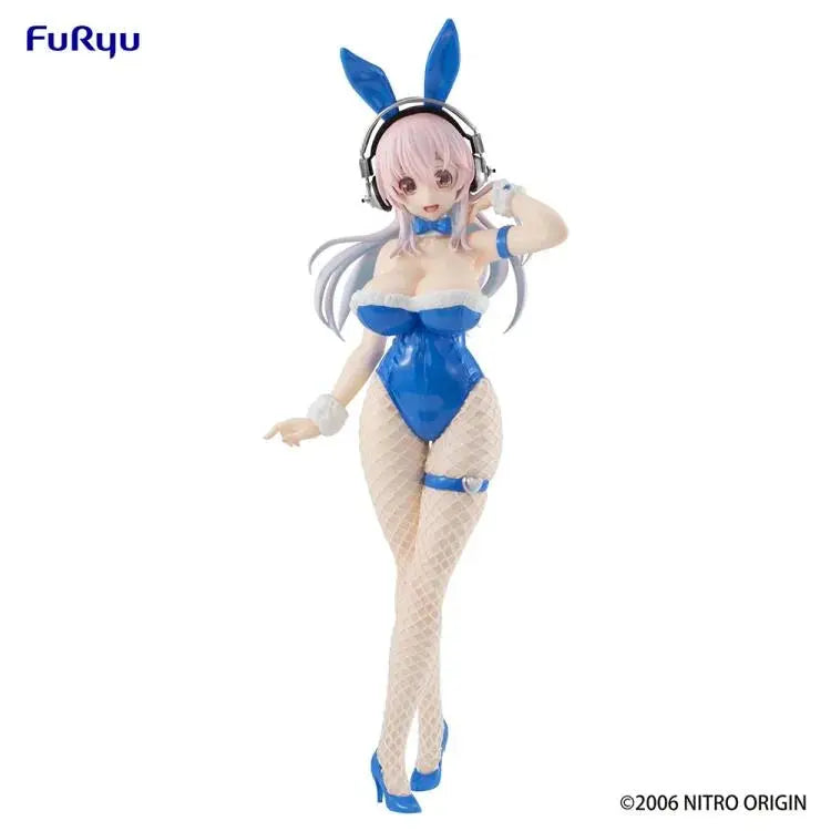 Nitroplus BiCute Bunnies Super Sonico (Blue Rabbit Ver.) Figure Pom Pom Tina