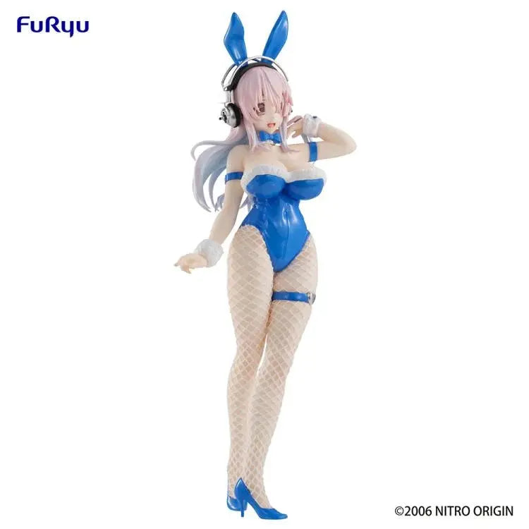 Nitroplus BiCute Bunnies Super Sonico (Blue Rabbit Ver.) Figure Pom Pom Tina