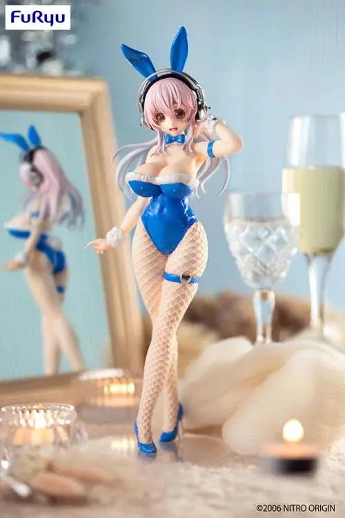 Nitroplus BiCute Bunnies Super Sonico (Blue Rabbit Ver.) Figure Pom Pom Tina