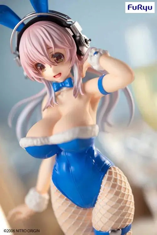 Nitroplus BiCute Bunnies Super Sonico (Blue Rabbit Ver.) Figure Pom Pom Tina