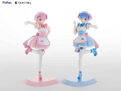 Re:Zero Starting Life in Another World Tenitol Rem & Ram (Yumekawa Maid Ver.) Figure Set (With Bonus)