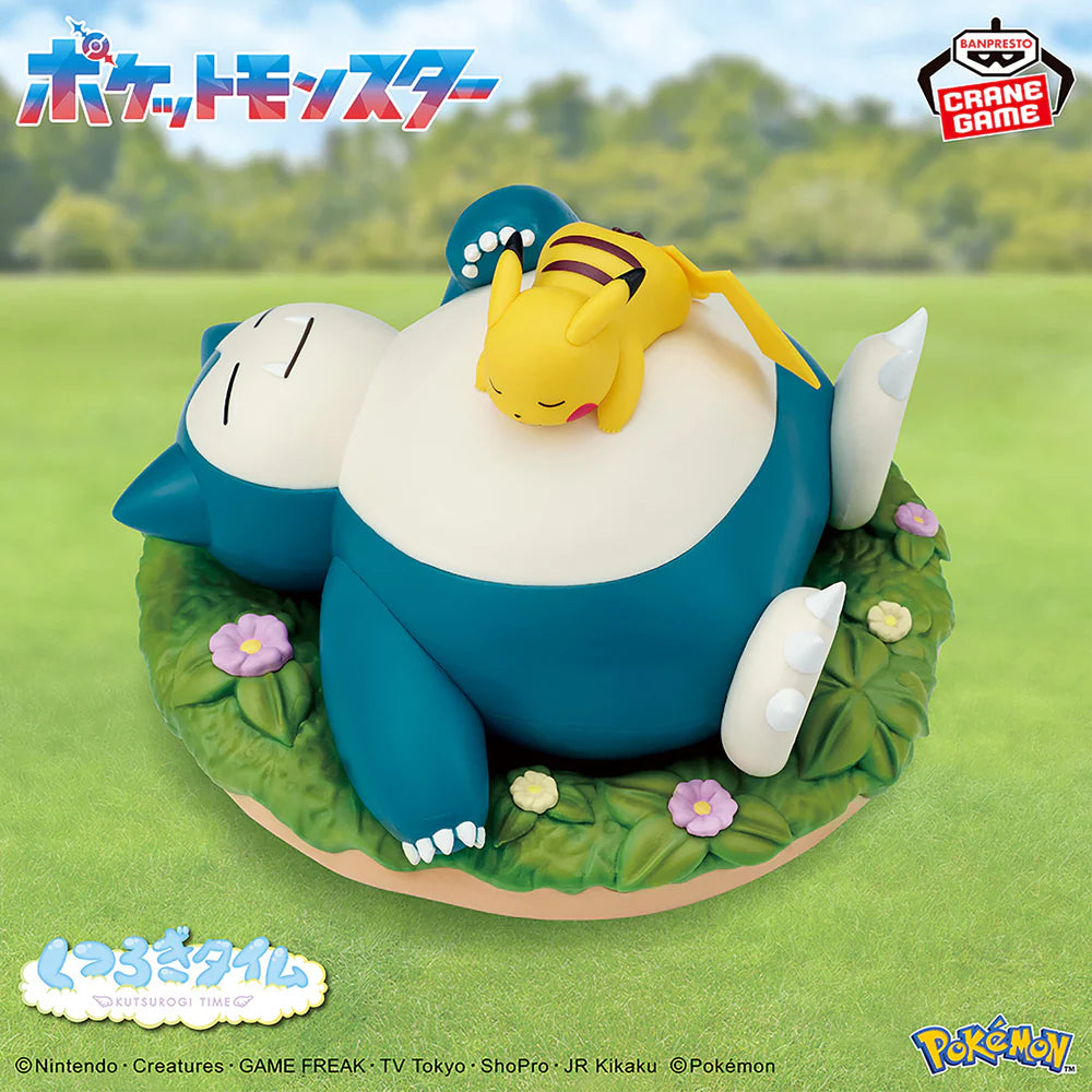 Pokemon Relaxing Time Figure Pikachu & Snorlax